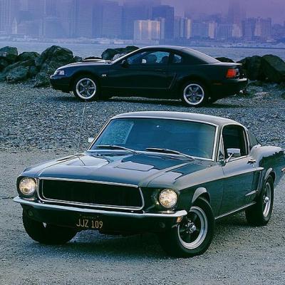 1968 ford mustang fastback bullitt highland green du film avec steve mc queen 